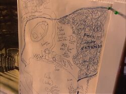 Original hand-drawn layout of Hogwarts