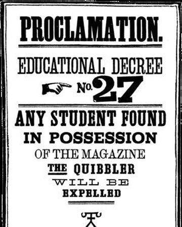 Educational Decree Number Twenty Seven Harry Potter Wiki Fandom