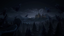 Dementors approaching Hogwarts Castle MA