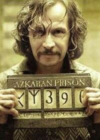 Sirius Black's Azkaban placard, showing runic inscriptions