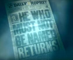 Daily Prophet Voldemort Returns