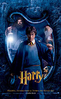 Harry, Hagrid, Dumbledore, Dobby