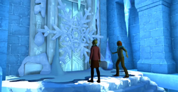 The frozen entrance to the Vault of Ice