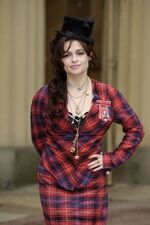 Helena Bonham Carter with her CBE