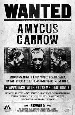 Amycus Carrow wanted poster