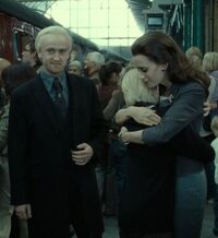 La famiglia Malfoy al Binario 9¾.