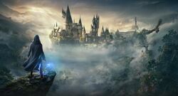 Hogwarts Legacy background seen on website