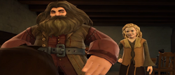 Rosmerta and Hagrid meeting Jacob's sibling