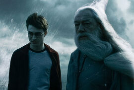 Harry i Dumbledore na klifie