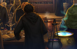 Harry préparant une potion