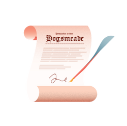 PM BlueMonday a signed Hogsmeade permission form