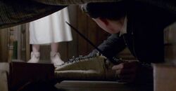 Credence Barebone finds Modesty's toy wand under her bed