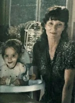 Mrs Granger with an infant Hermione