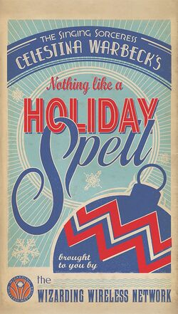 Celestina Warbeck Holiday album NOTHING LIKE A HOLIDAY SPELL poster