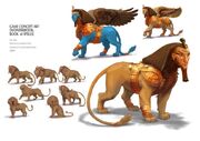 Concept art of Sphinxes for Wonderbook Book of Spells