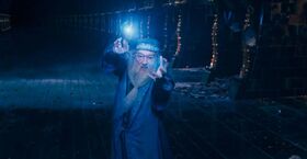 Dumbledore duelling Voldemort