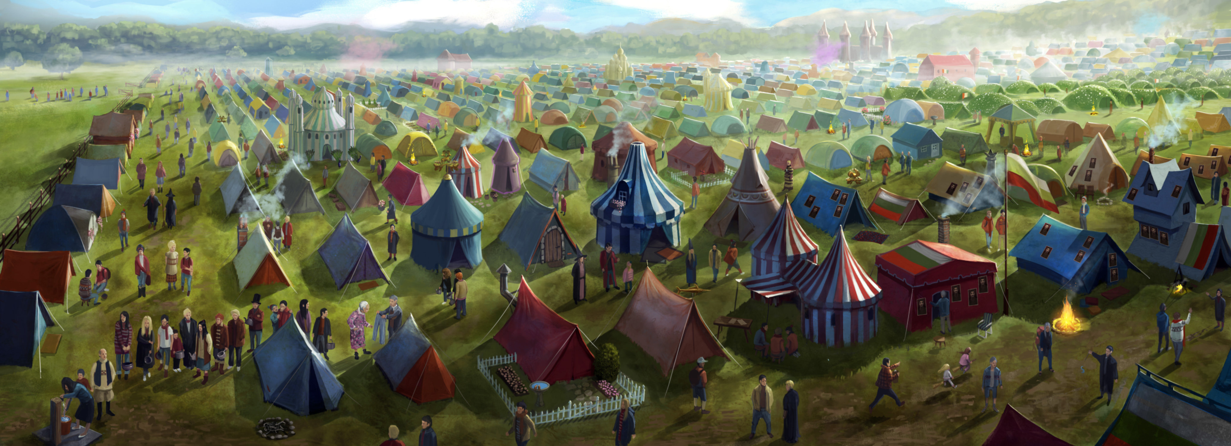 Integración Reunión transportar Quidditch World Cup Campsite | Harry Potter Wiki | Fandom