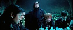 Snape teaching fifth year Potions OOTPF