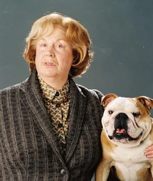 Ciotka Marge ze swoim ulubionym buldogiem 