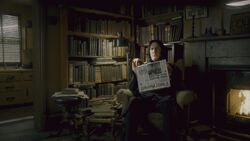 Severus Snape reading the Daily Prophet