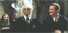 Draco has spider on his face