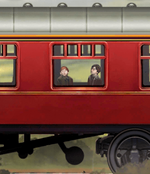 Hogwarts Express compartment with Harry and Ron - PAS