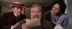 Vernon Dudley Sees Harry's Hogwarts Acceptance Letter