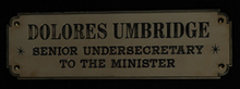 Dolores Umbridge sign