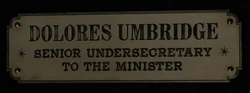 Dolores Umbridge sign