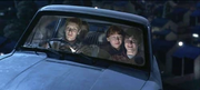 Fred, George e Ron salvano Harry