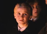 Draco durante sua punizione nella Foresta Proibita.