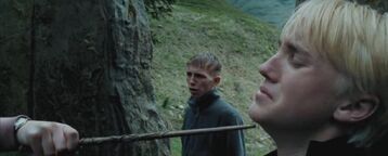 Hermione threatening Draco 
