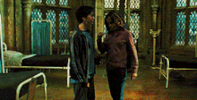Harry et Hermione utilisant le Retourneur de Temps.
