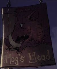 Sign outside the pub