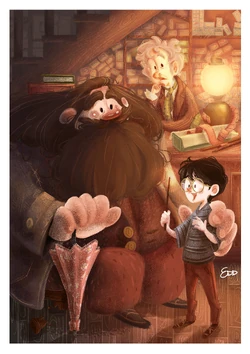 A fanart depicting  purchasing a  from 