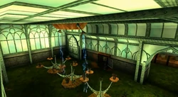 A plant-watering area of the Challenge