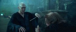 Voldemort and Wormtail in the graveyard