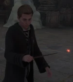 Ominis using his wand
