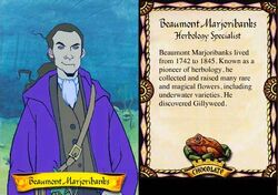 Marjoribanks's Chocolate Frog Card produced by 