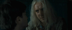Xenophilius Lovegood speaking to Harry Potter DHF1