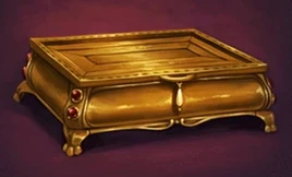 Ornate golden casket PM
