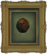 Portrait of Merula in the form of a Puffskein exposed in the Sphinx Clubhouse