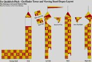 Gryffindor Tower and Viewing Stand Drapes Layout