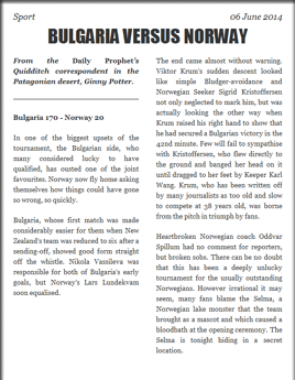 BulgariaVersusNorway