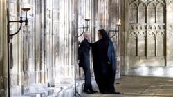 SeverusSnape WB F6 SnapeAndDracoInHallway Still 080615 Land