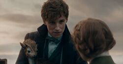 Bunty Broadacre together with Newt Scamander and the Qilin