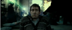 Neville Longbottom during the Battle of Hogwarts DHF2