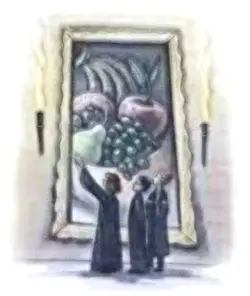 Gemälde als Eingang zur Küche