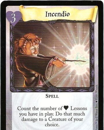 Incendio Trading Card Harry Potter Wiki Fandom