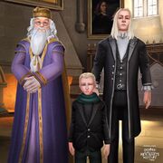 Albus Dumbledore, Draco Malfoy and Lucius Malfoy from Harry Potter Hogwarts Mystery